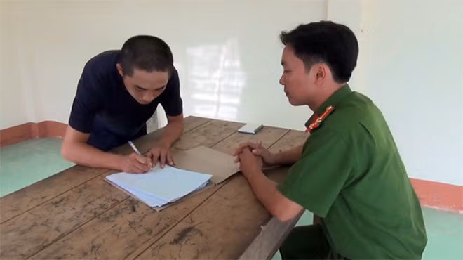 Bị can Ngô Quốc Thạo tại cơ quan điều tra.