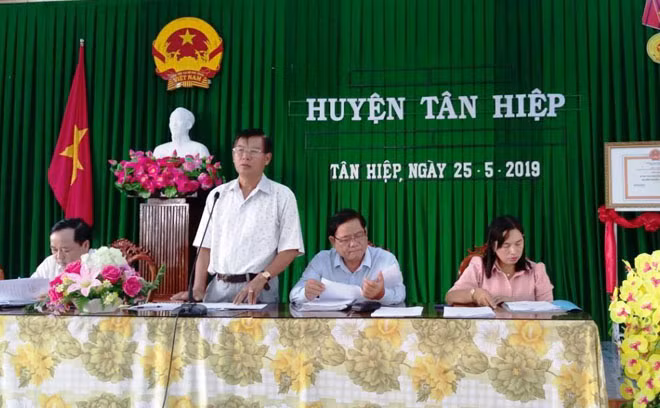 Sở NN-PTNT tỉnh Kiên Giang tổ chức họp báo công bố dịch tả lợn châu Phi tại huyện Tân Hiệp vào sáng 25-5.