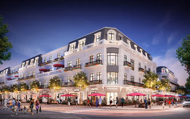 Vincom Shophouse Vị Thanh với mô hình 2 trong 1 thời thượng: vừa ở, vừa kinh doanh sinh lời.