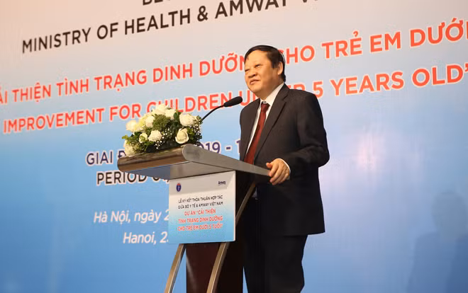 GS.TS. Nguyễn Viết Tiến - Thứ trưởng thường trực Bộ Y tế phát biểu tại buổi lễ