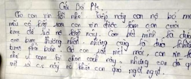 2 lá thư tuyệt mệnh của nạn nhân để lại. 2 lá thư tuyệt mệnh của nạn nhân để lại.