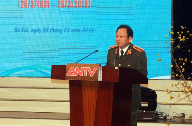 Thiếu tướng Mai Văn Hà phát biểu tại buổi Gặp mặt.