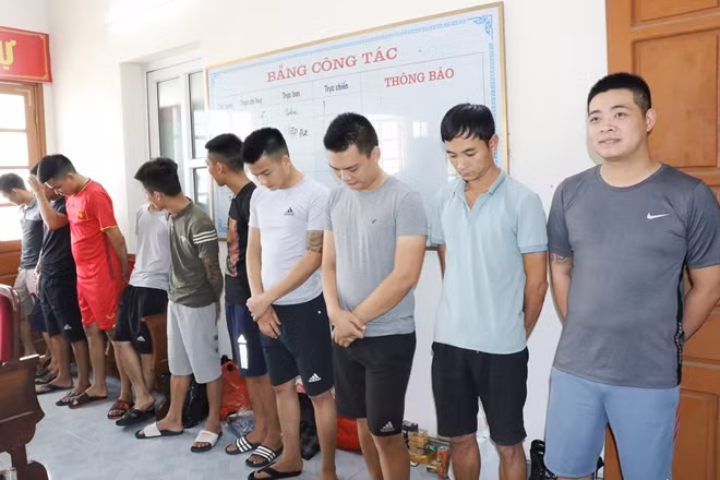 Các đối tượng bị bắt giữ.