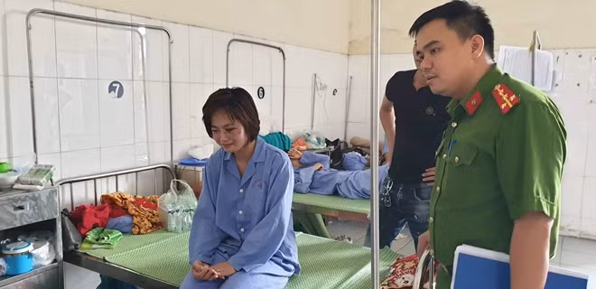 Chị Hinh trình báo sự việc với cơ quan điều tra.
