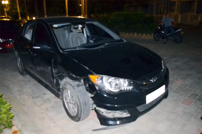 Chiếc xe bỏ trốn trong vụ tai nạn.