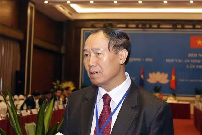 Thiếu tướng Bounmy Sengkhamdong, Tổng cục trưởng Tổng cục An ninh Lào trả lời phỏng vấn Báo CAND, chiều 3-8.