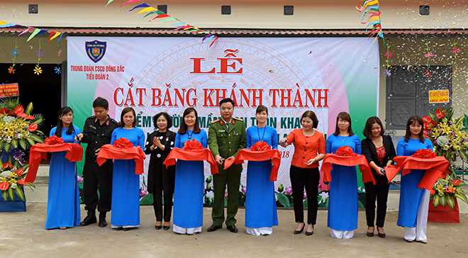 Lễ khánh thành điểm trường mầm non.