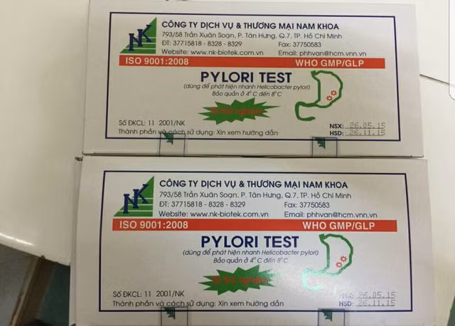 Sinh phẩm Pylori Test hết “đát” do TTYT Đakrông sử dụng cho hàng trăm bệnh nhân.