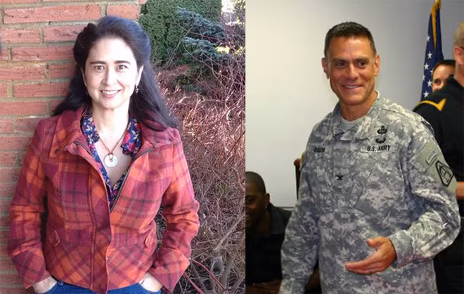 Susan Shannon, 52 tuổi, cáo buộc đại tá David Riggins tấn công tình dục mình. Susan Shannon, 52 tuổi, cáo buộc đại tá David Riggins tấn công tình dục mình.