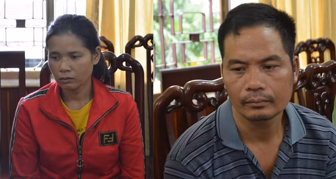 Cặp nhân tình Lương Thị Thương và Nguyễn Thế Lâm.