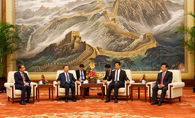 Toàn cảnh buổi tiếp đón.