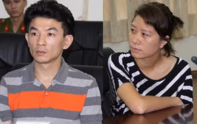 Đối tượng Hsu Ming Jung và Đoàn Thị Luyến tại cơ quan điều tra. Ảnh: CTV