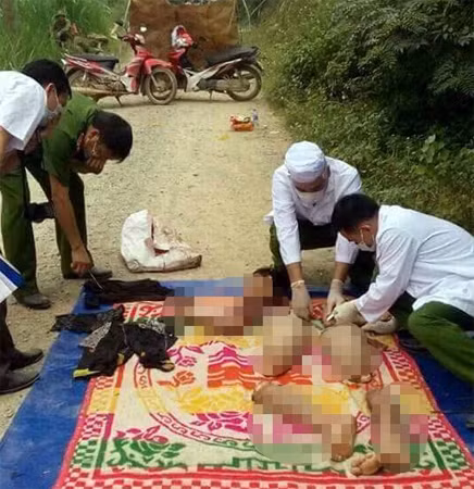 Lực lượng chức năng tiến hành khám nghiệm hiện trường, khám nghiệm tử thi để phục vụ công tác điều tra.