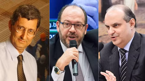 Từ trái sang: ông Joao Auler, Eduardo Leite và Dalton Avancini.
