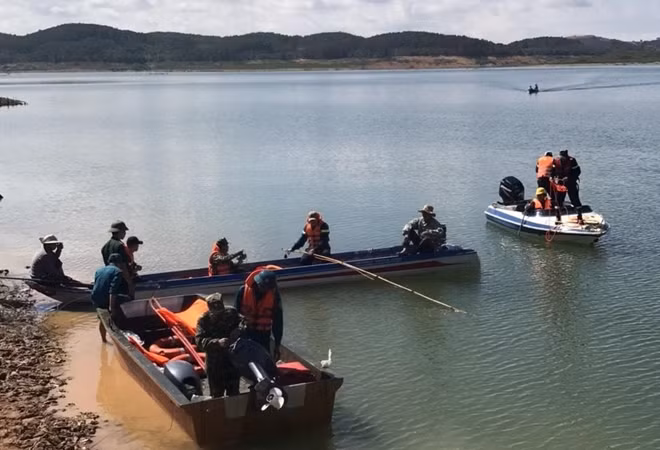 Hiện trường vụ hai học sinh chết đuối dưới hồ thủy điện Đại Ninh