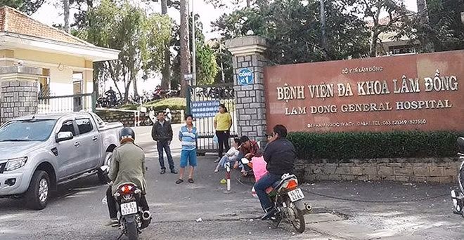 Bệnh viện Đa khoa Lâm Đồng, nơi đang cách ly nữ doanh nhân