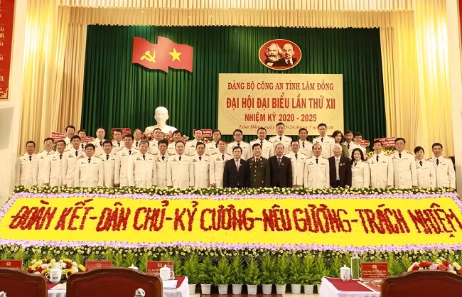 Các Đại biểu tham dự Đại đội Đại biểu Đảng bộ Công an tỉnh Lâm Đồng