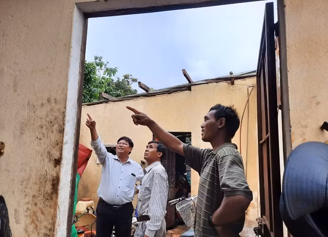 Lốc xoáy gây hư hỏng 38 căn nhà tại huyện Di Linh, tỉnh Lâm Đồng
