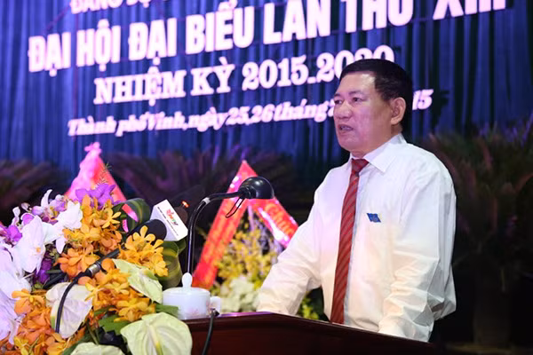 Đồng chí Hồ Đức Phớc, Bí thư Tỉnh ủy Nghệ An phát biểu tại Đại hội. Đồng chí Hồ Đức Phớc, Bí thư Tỉnh ủy Nghệ An phát biểu tại Đại hội.