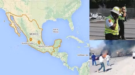 Máy bay vận tải rơi ở phía bắc miền Trung Mexico. Máy bay vận tải rơi ở phía bắc miền Trung Mexico.