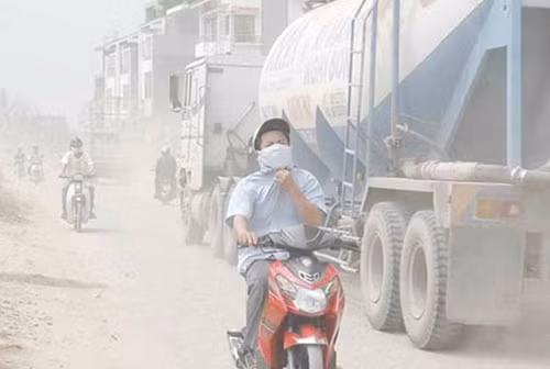 Bụi ở Hà Nội cao gấp 1,5 lần mức cho phép.