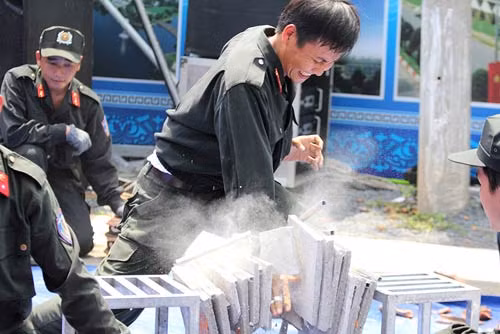 Một số tiết mục võ thuật xuất sắc trình diễn tại buổi lễ.