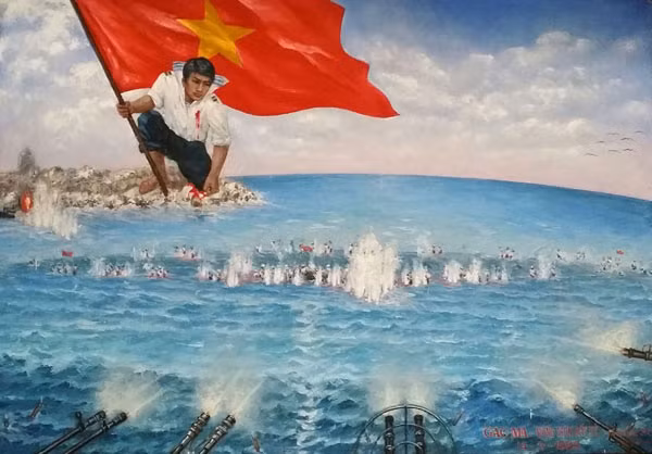 Bức tranh “Gạc Ma – Vòng tròn bất tử” của họa sĩ Bùi Lệ Trang.