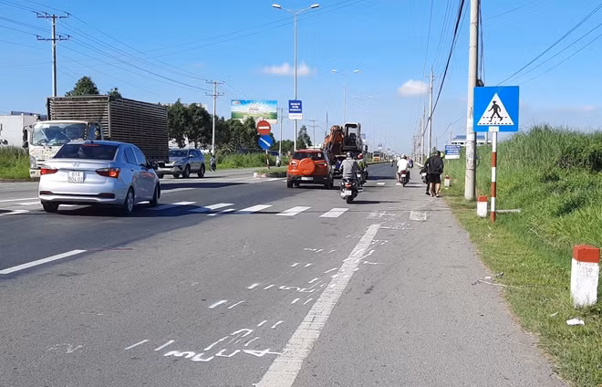 Hiện trường vụ tai nạn.