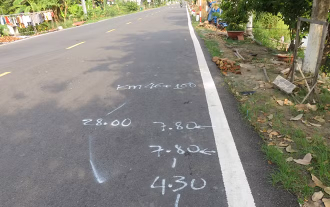 Hiện trường nơi xảy ra tai nạn.