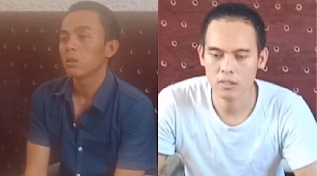 Giàu và anh trai tại cơ quan điều tra. Giàu và anh trai tại cơ quan điều tra.