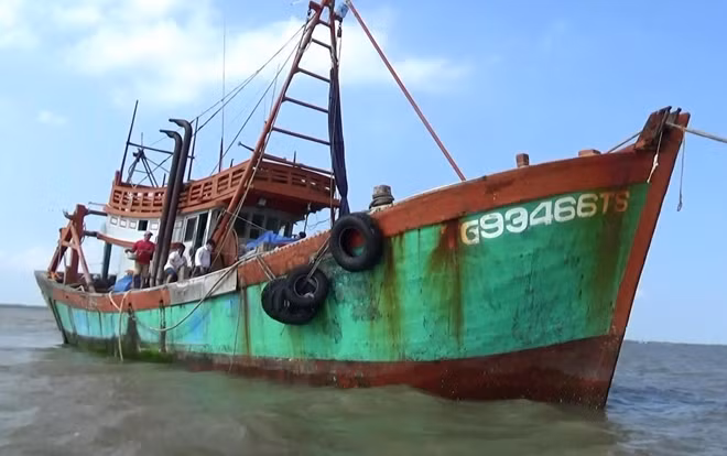 Tàu cá nơi xảy ra án mạng.