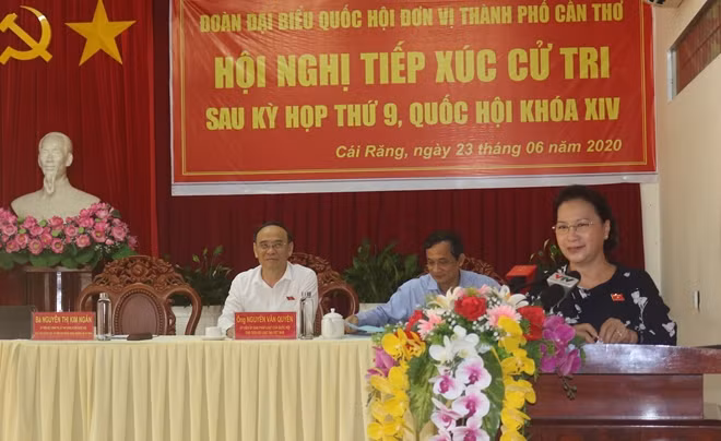 Chủ tịch Quốc hội thông tin, trả lời ý kiến cử tri tại Cần Thơ.