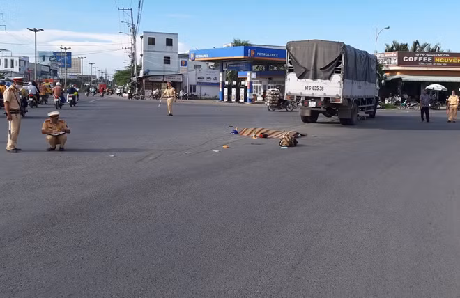 Hiện trường vụ tai nạn.