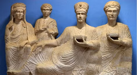 Những bức tượng trong Nhà Bảo tàng Palmyra.