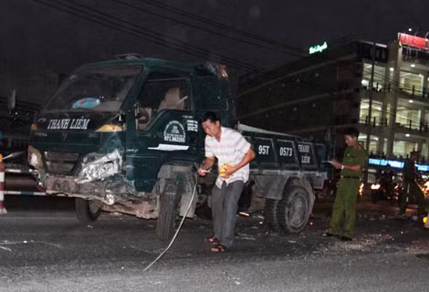 Hiện trường vụ tai nạn.
