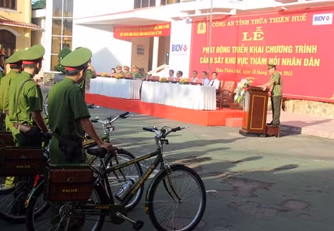 Lễ phát động chương trình Cảnh sát khu vực thăm hỏi nhân dân được Công an Thừa Thiên-Huế tổ chức sáng 13/11.