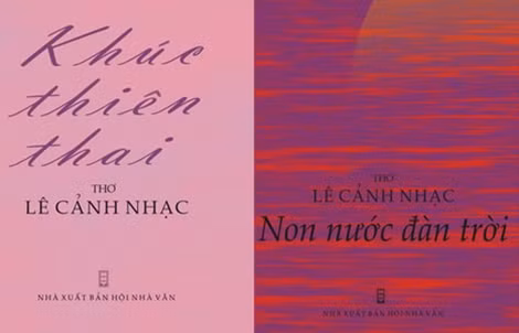 Bìa hai tập thơ mới của nhà thơ Lê Cảnh Nhạc.