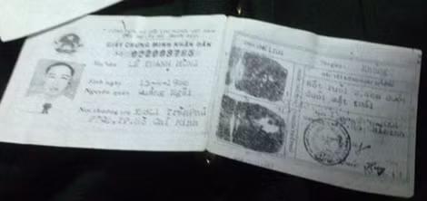 Chứng minh nhân dân của Hùng.
