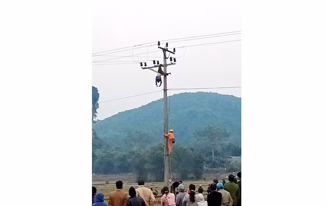 Hiện trường nơi xảy ra vụ việc.