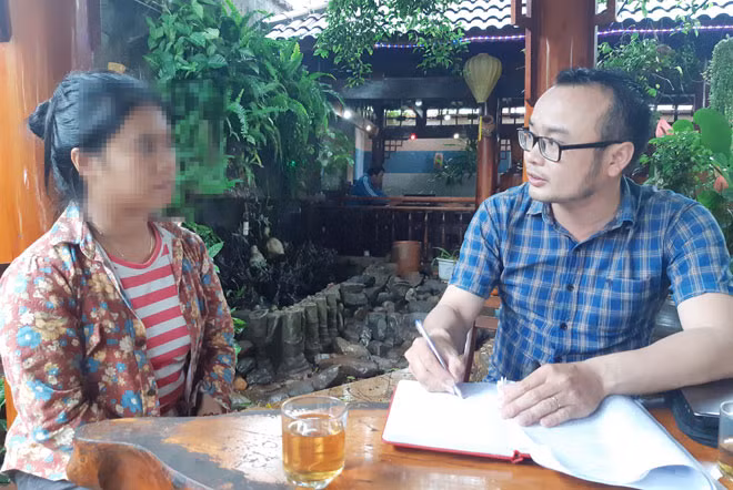 Chị Q. đang kể lại vụ việc.