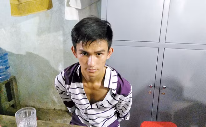 Đối tượng Nguyễn Thanh Tâm tại cơ quan Công an.