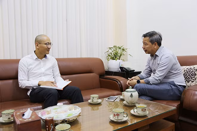 Giáo sư, tiến sĩ Phạm Quang Minh trò chuyện cùng phóng viên Chuyên đề ANTG GT - CT.