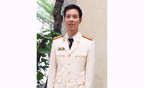 Thiếu tá Phan Như Trường, người 4 lần được Bộ Công An tặng bằng khen.