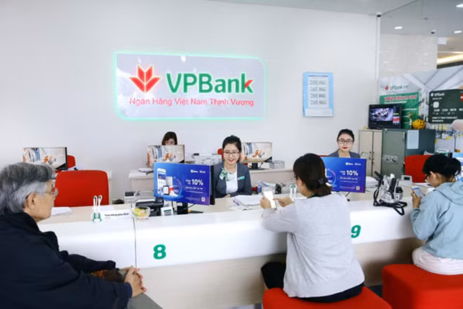 Quầy giao dịch VPBank.