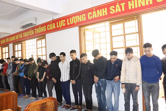 Các đối tượng bị bắt giữ.