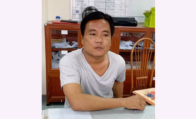 Nghi phạm Nguyễn Văn Dũng tại cơ quan Công an ( ảnh Cơ quan Công an cung cấp)