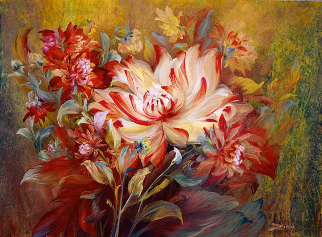 Tranh sơn dầu của Thùy Linh.