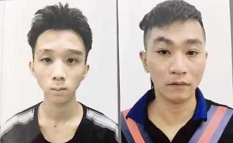 Hai đối tượng tại cơ quan Công an. Hai đối tượng tại cơ quan Công an.