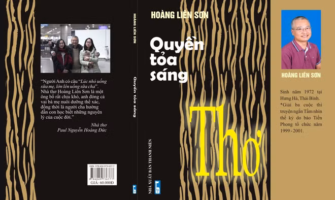 Bìa tập thơ mới của tác giả Hoàng Liên Sơn.