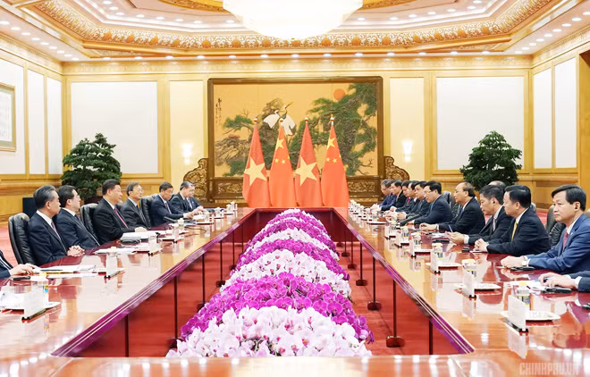 Quang cảnh cuộc hội kiến. Ảnh: VGP/Quang Hiếu Quang cảnh cuộc hội kiến. Ảnh: VGP/Quang Hiếu